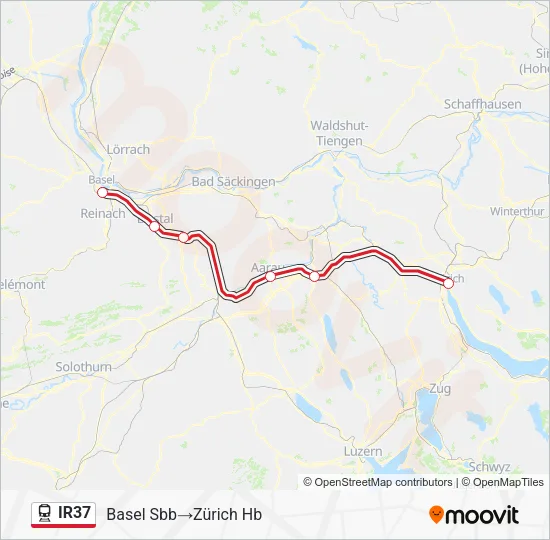 IR37 Train Line Map