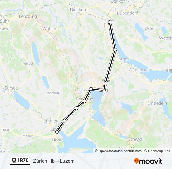 IR70 train Line Map