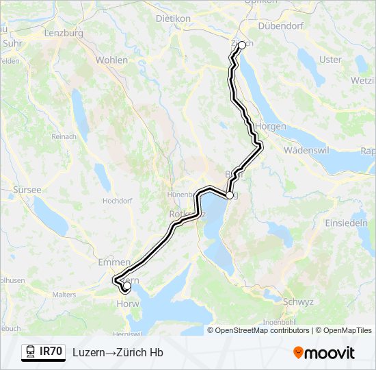 IR70 train Line Map