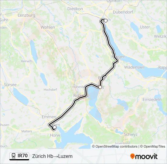 IR70 Train Line Map