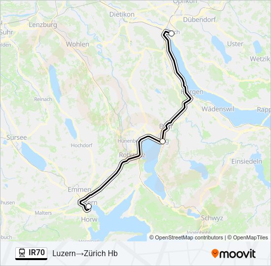 IR70 Train Line Map