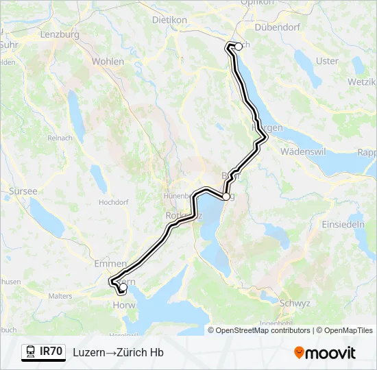 IR70 Train Line Map