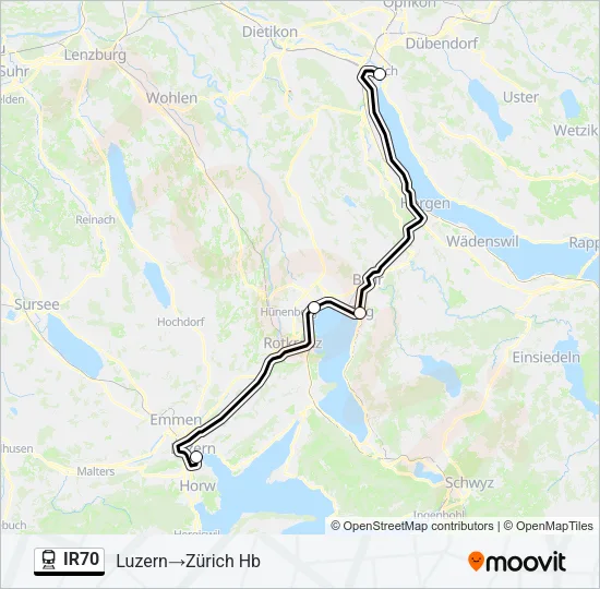 IR70 Train Line Map