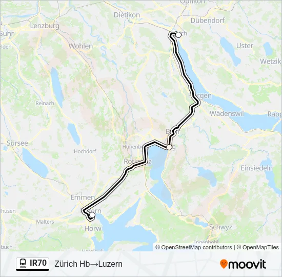 IR70 Train Line Map