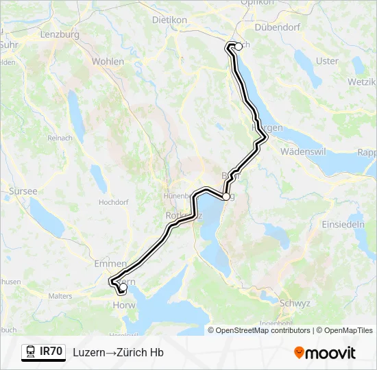 IR70 Train Line Map