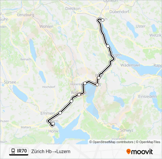 IR70 Train Line Map