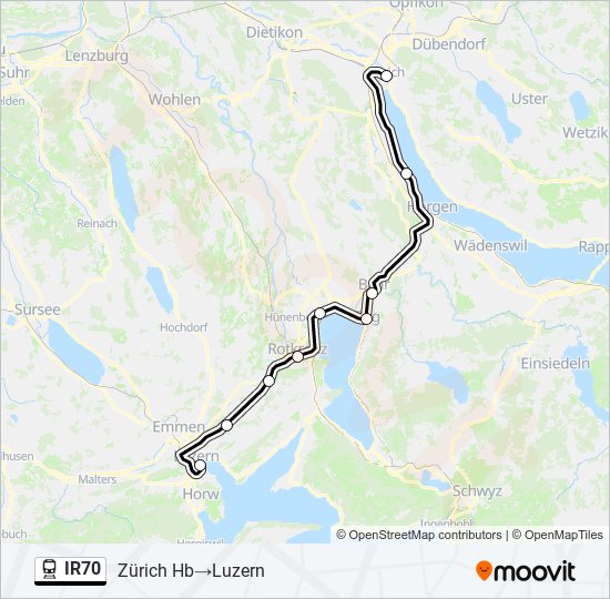 IR70 train Line Map