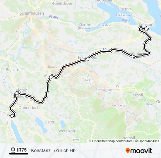 IR75 Train Line Map