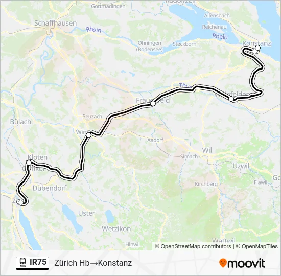 IR75 Train Line Map