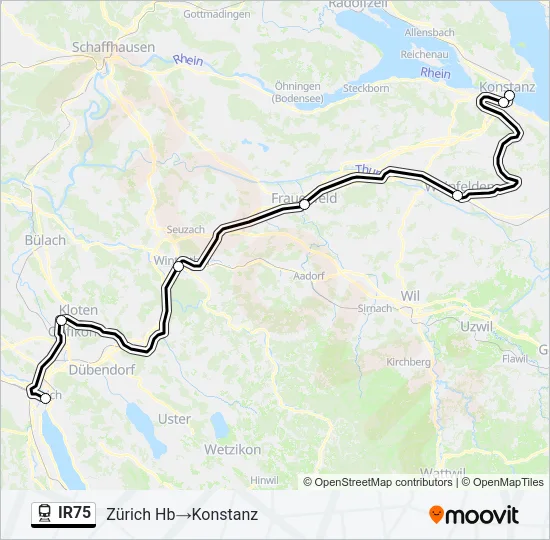 IR75 Train Line Map