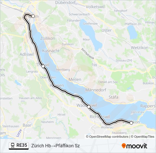 RE35 Train Line Map