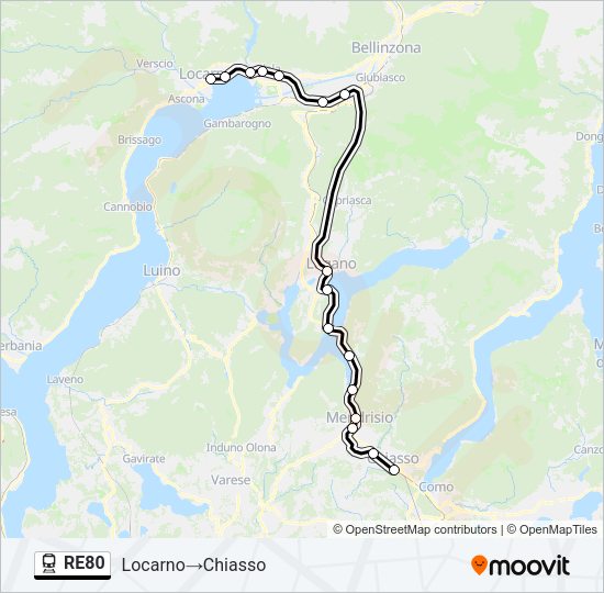 RE80 Train Line Map