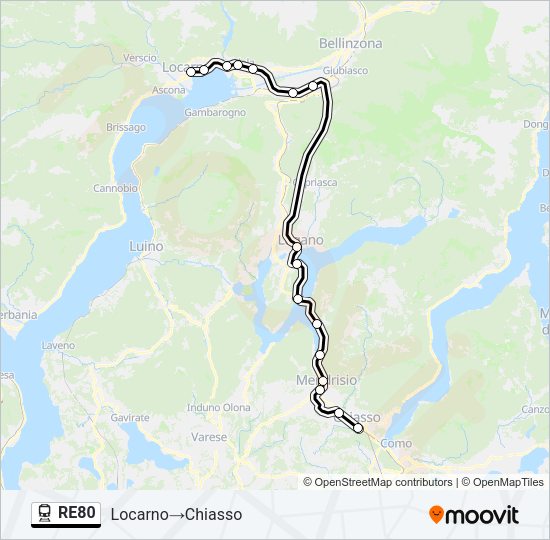RE80 Train Line Map