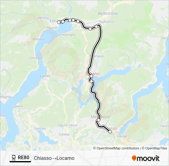 RE80 Train Line Map
