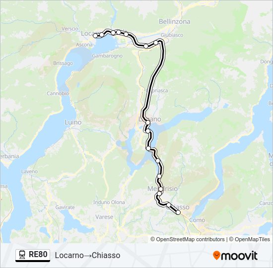 RE80 Train Line Map