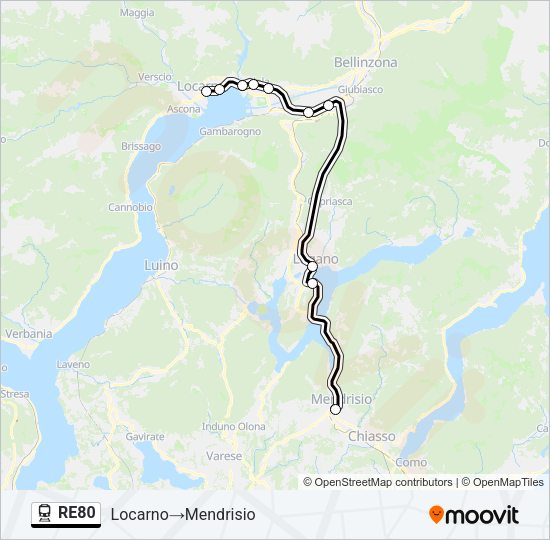 RE80 Train Line Map