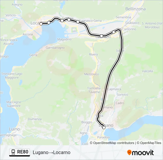 RE80 Train Line Map
