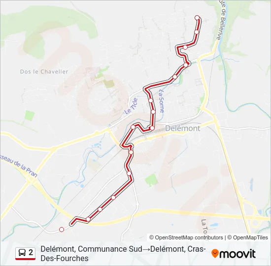 2 Bus Line Map