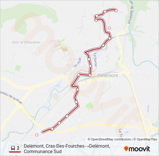 2 Bus Line Map