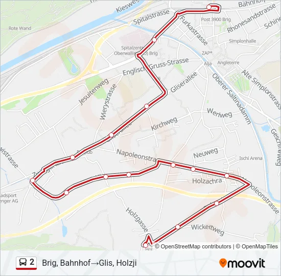 2 Bus Line Map
