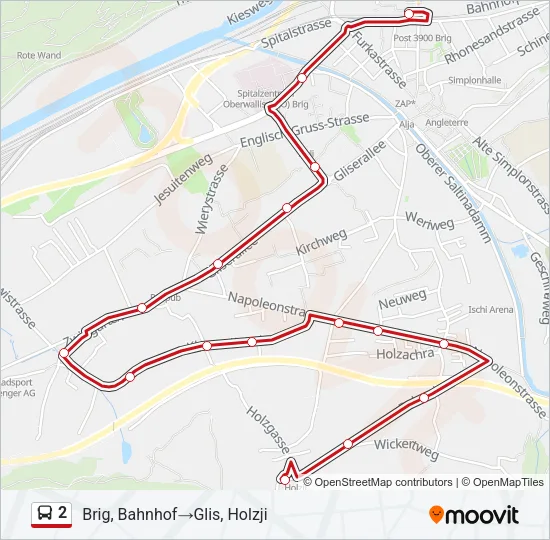 2 Bus Line Map