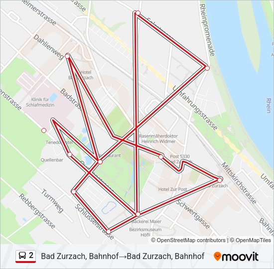 2 Bus Line Map