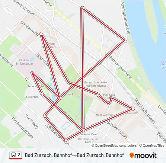 2 Bus Line Map