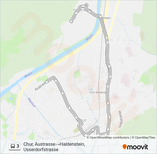 3 Bus Line Map