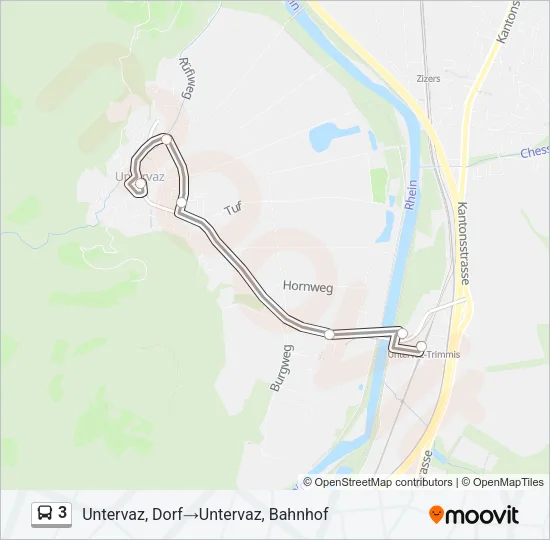 3 Bus Line Map
