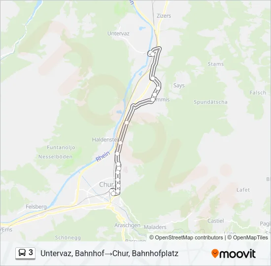 3 Bus Line Map