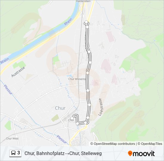 3 Bus Line Map