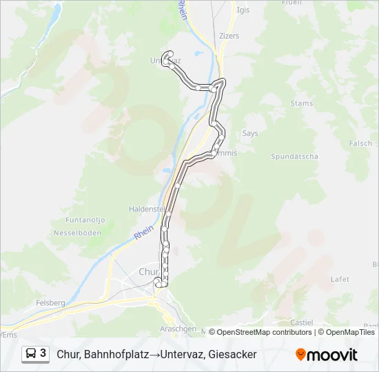 3 Bus Line Map