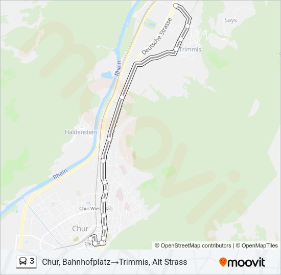 3 Bus Line Map
