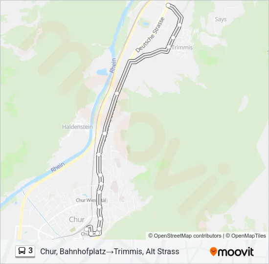 3 Bus Line Map