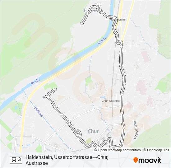3 Bus Line Map