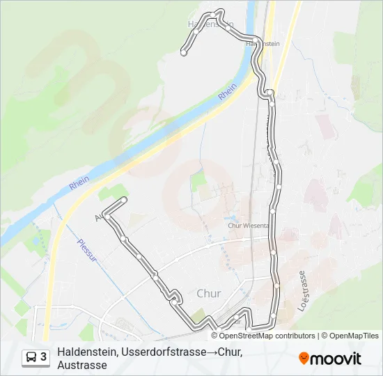 3 Bus Line Map