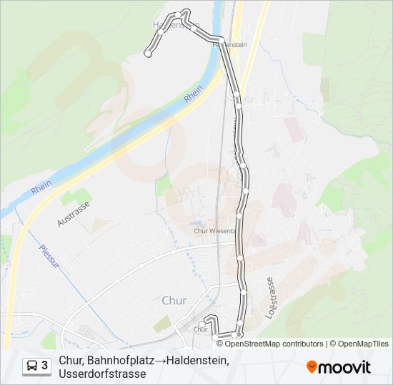 3 Bus Line Map