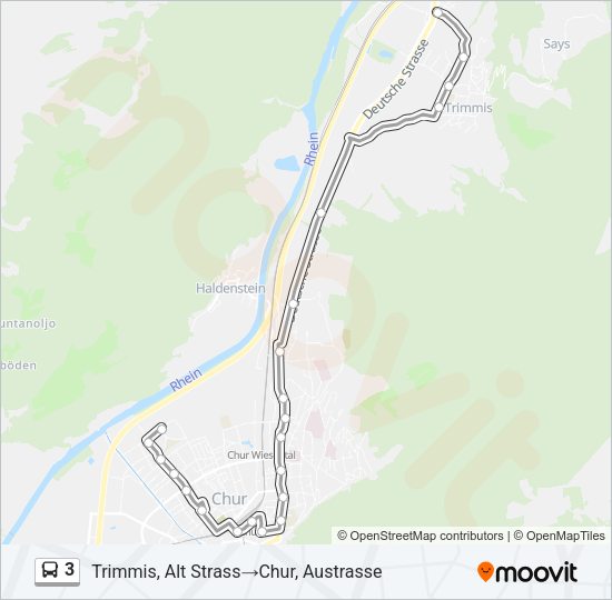 3 Bus Line Map