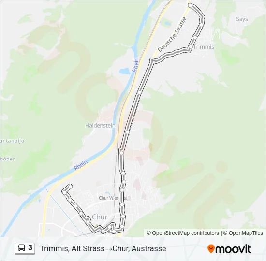 3 Bus Line Map
