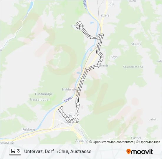 3 Bus Line Map