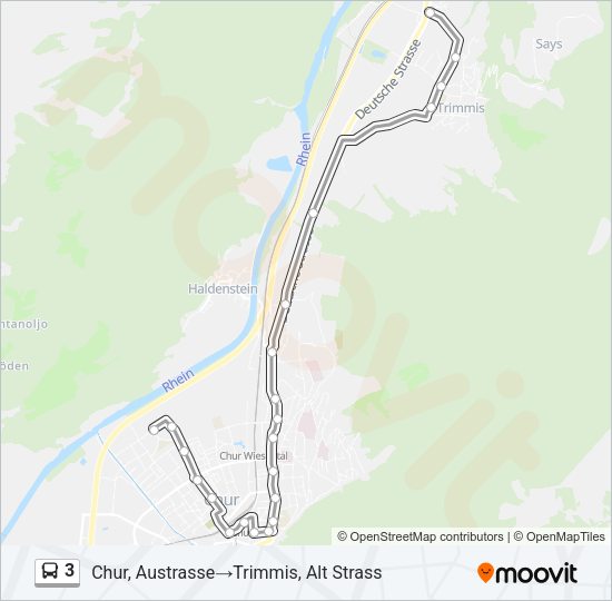 3 Bus Line Map