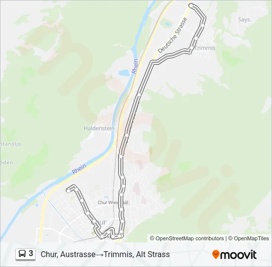 3 Bus Line Map