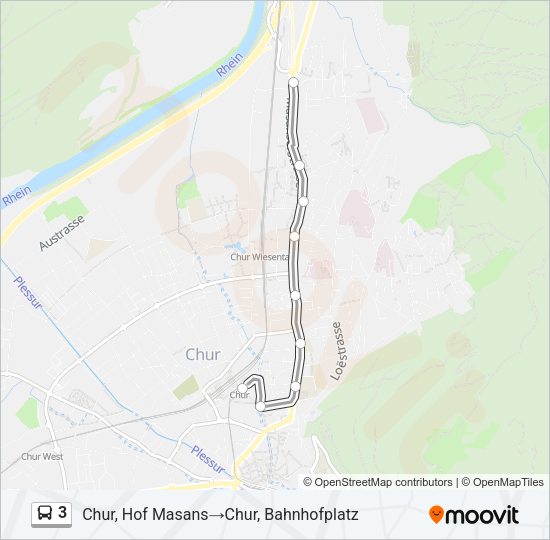 3 Bus Line Map