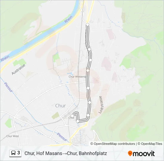 3 Bus Line Map