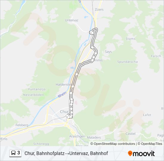 3 Bus Line Map