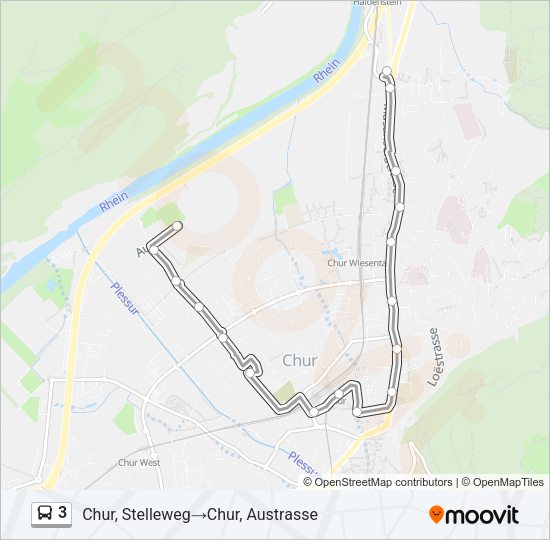 3 Bus Line Map