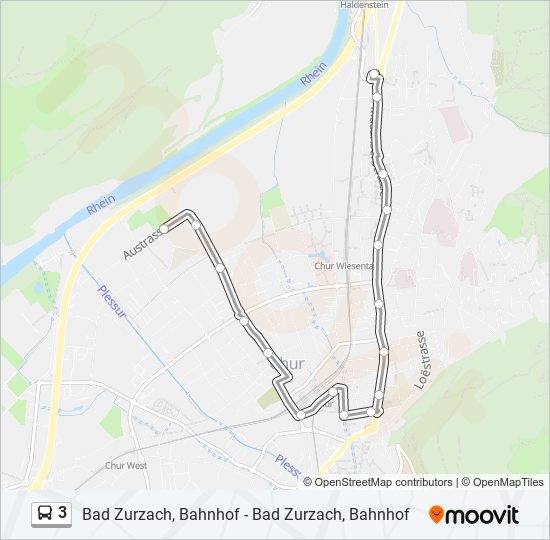 3 bus Line Map