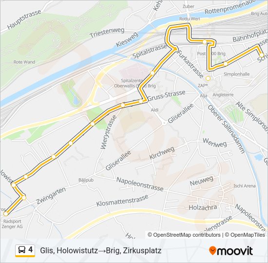 4 Bus Line Map