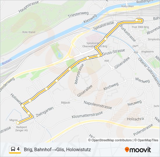 4 Bus Line Map