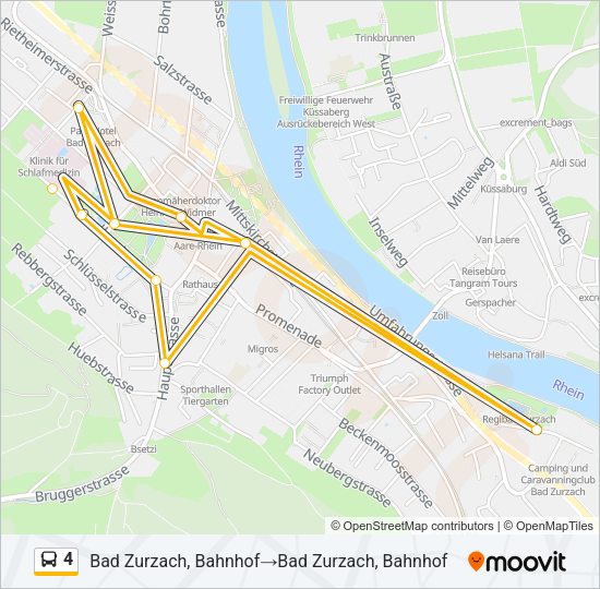 4 Bus Line Map